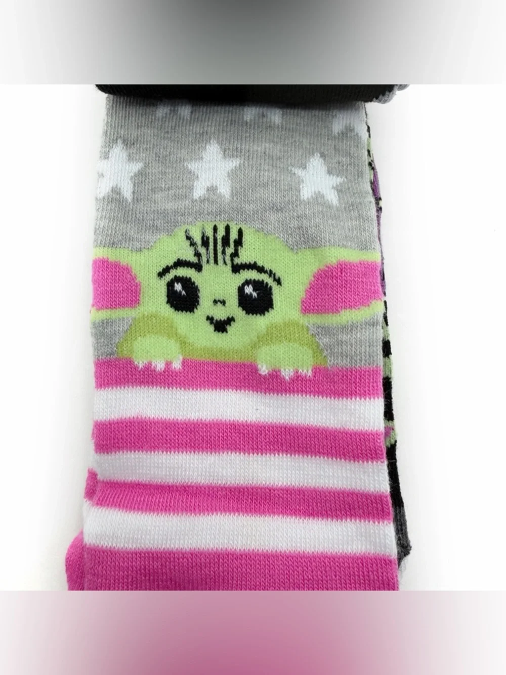 Disney Star Wars Women’s No Show Socks The Mandalorian Grogu Pink Purple